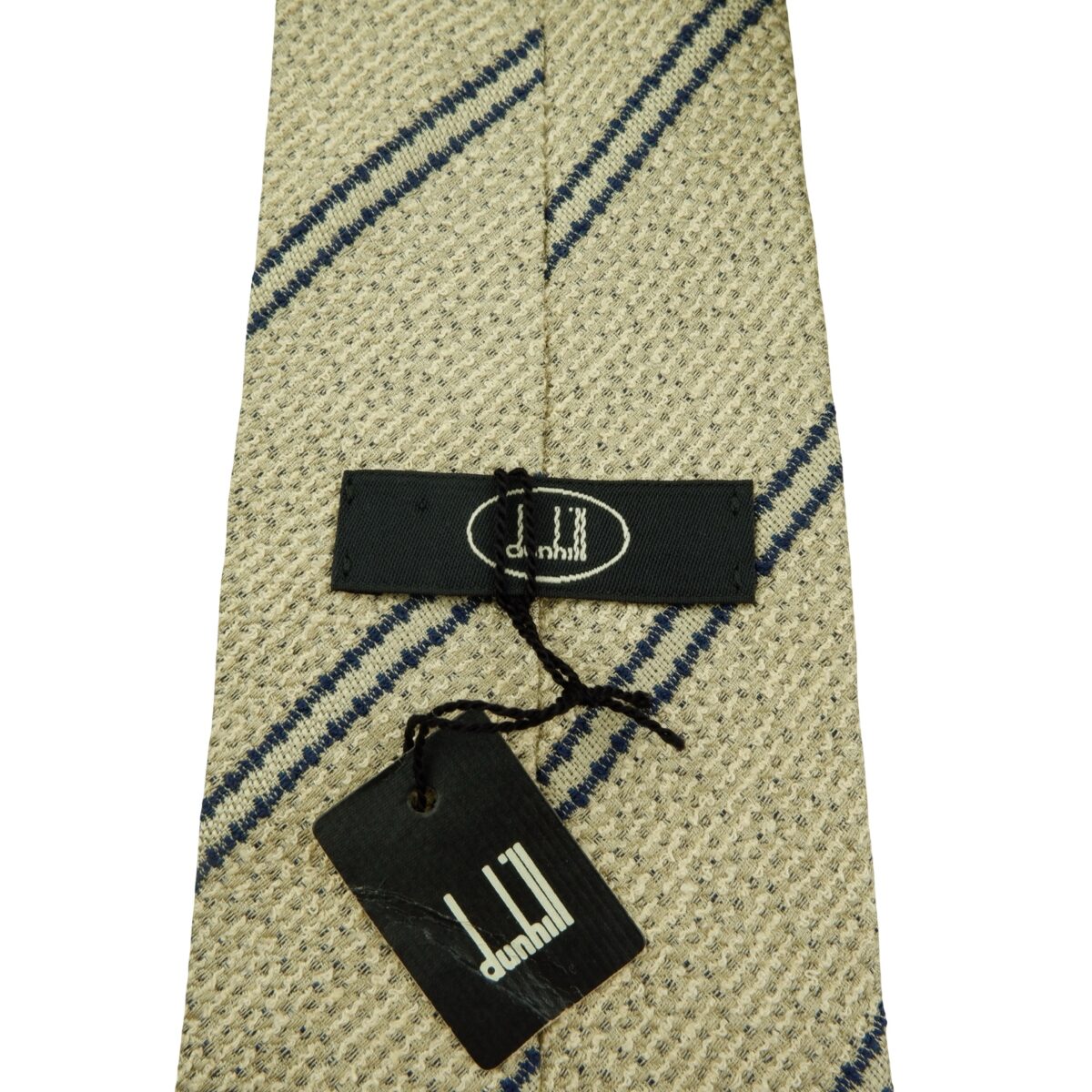 Dunhill Tie Silk Beige Stripe England (US Import Tax Included) | mesabb clothing Dunhill Tie Silk Beige Stripe England (US Import Tax Included) มุมที่ 8