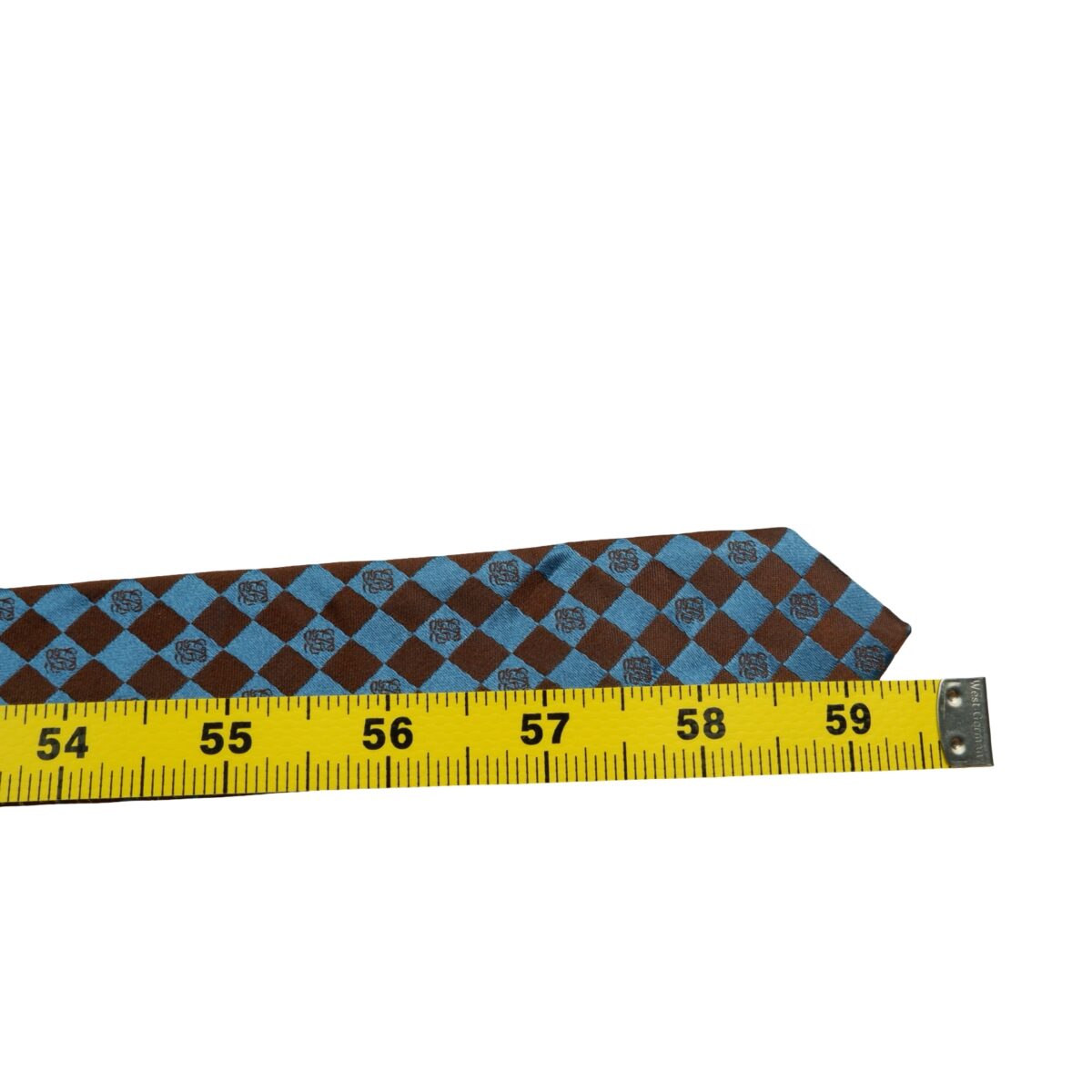 a16092 13 Louis Quatorze Tie PE Silk Blue Brown Geometric Korea (US Import Tax Included) มุมที่ 13