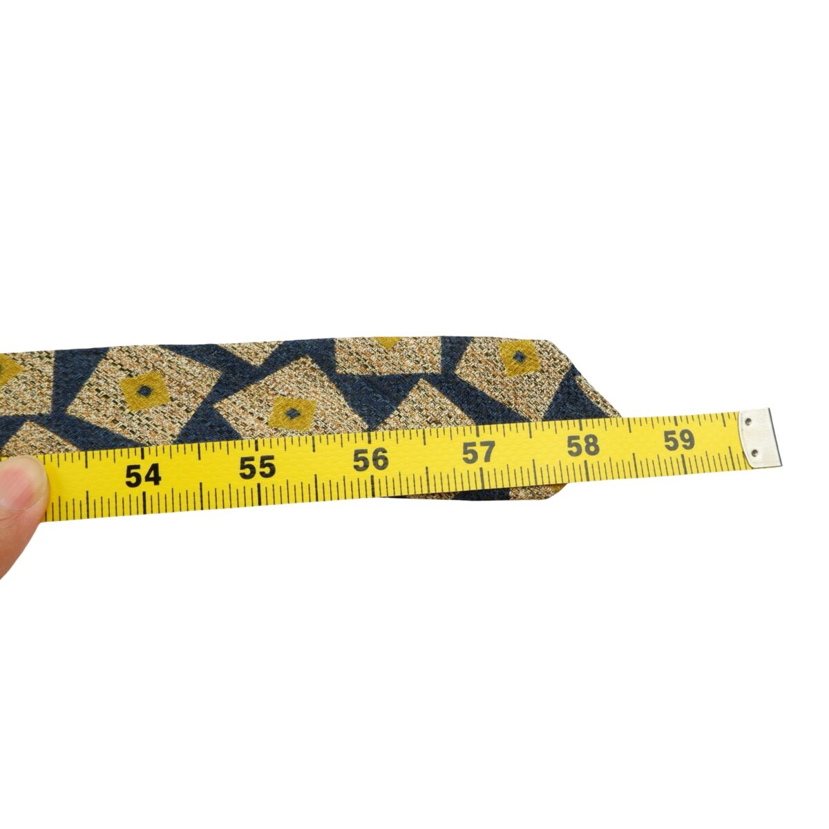 a16097 14 Bally Tie Silk Blue Beige Geometric Italy (US Import Tax Included) มุมที่ 14