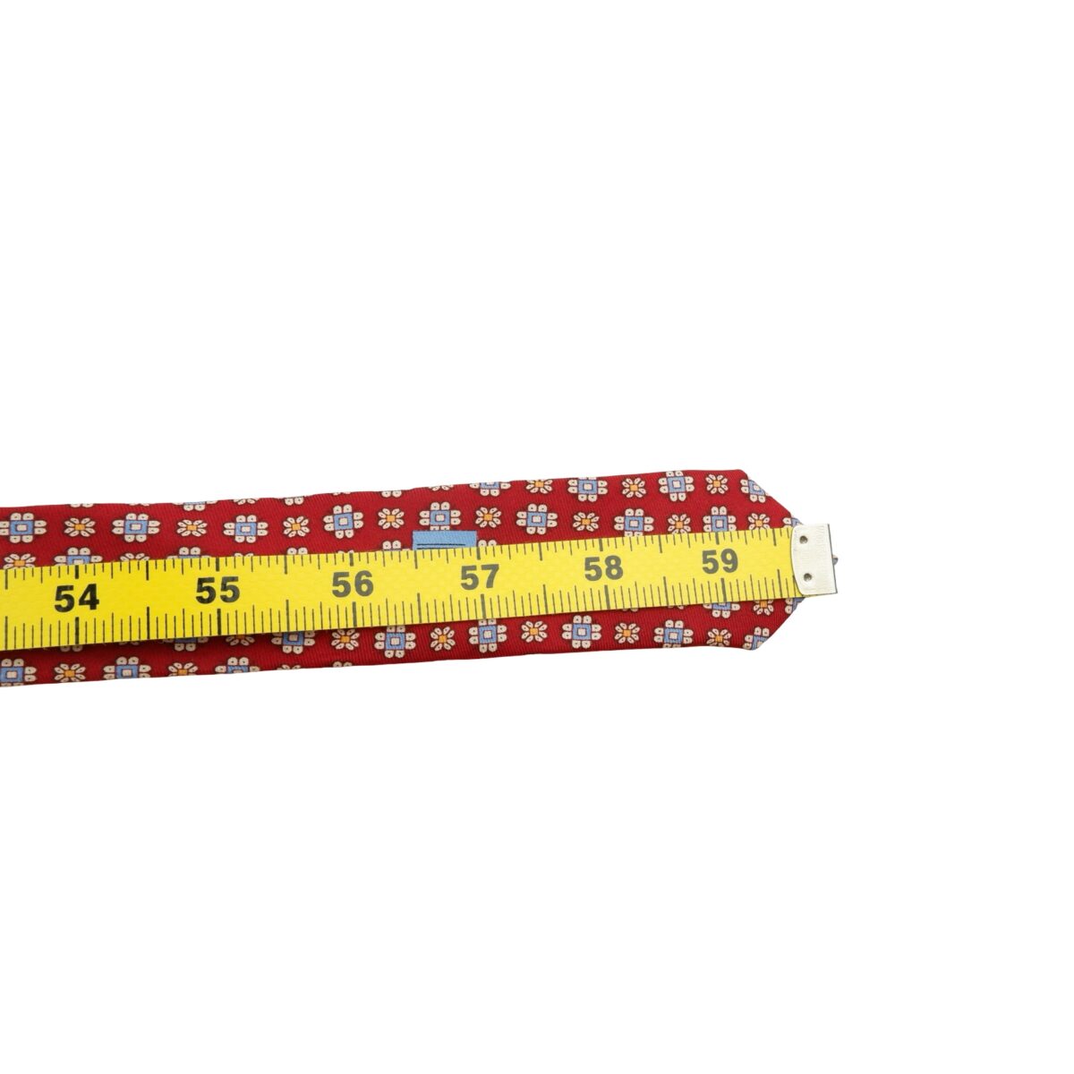 a16099 14 Dunhill Tie Silk Red Geometric Italy (US Import Tax Included) มุมที่ 14