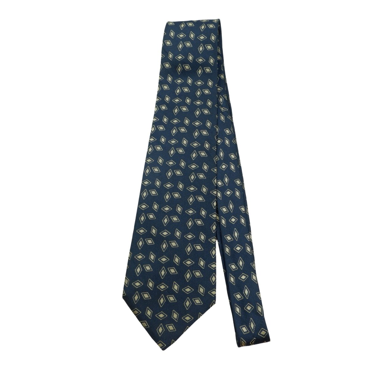 a16104 5 Ermenegildo Zegna Tie Silk Black Geometric Italy (US Import Tax Included) มุมที่ 5