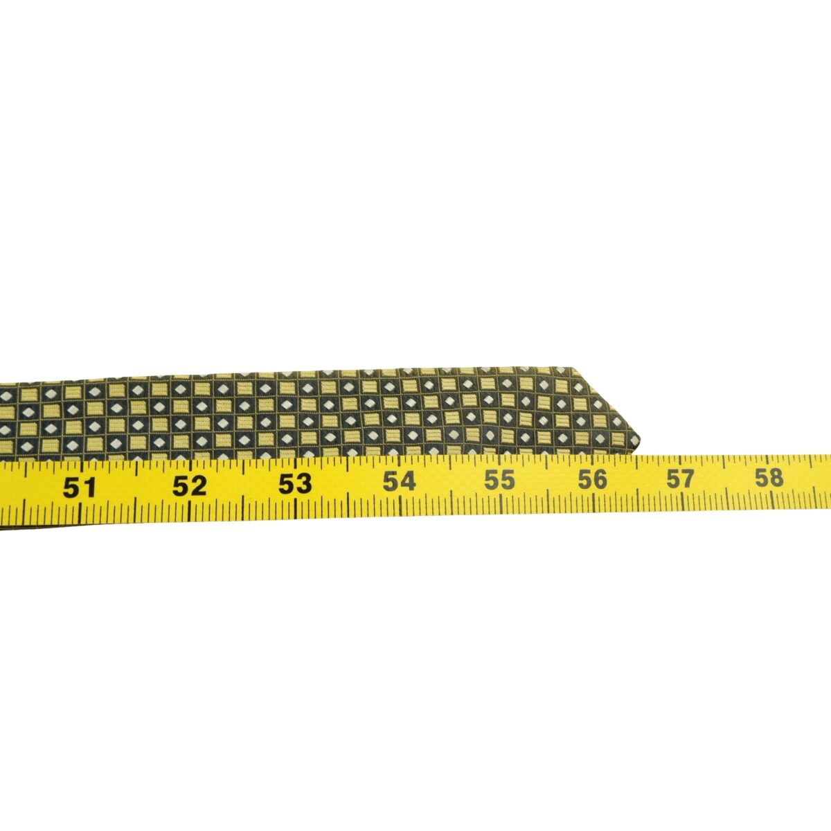 Yves Saint Laurent Tie Silk Beige Black Geometric Japan (US Import Tax Included) | mesabb clothing Yves Saint Laurent Tie Silk Beige Black Geometric Japan (US Import Tax Included) มุมที่ 13
