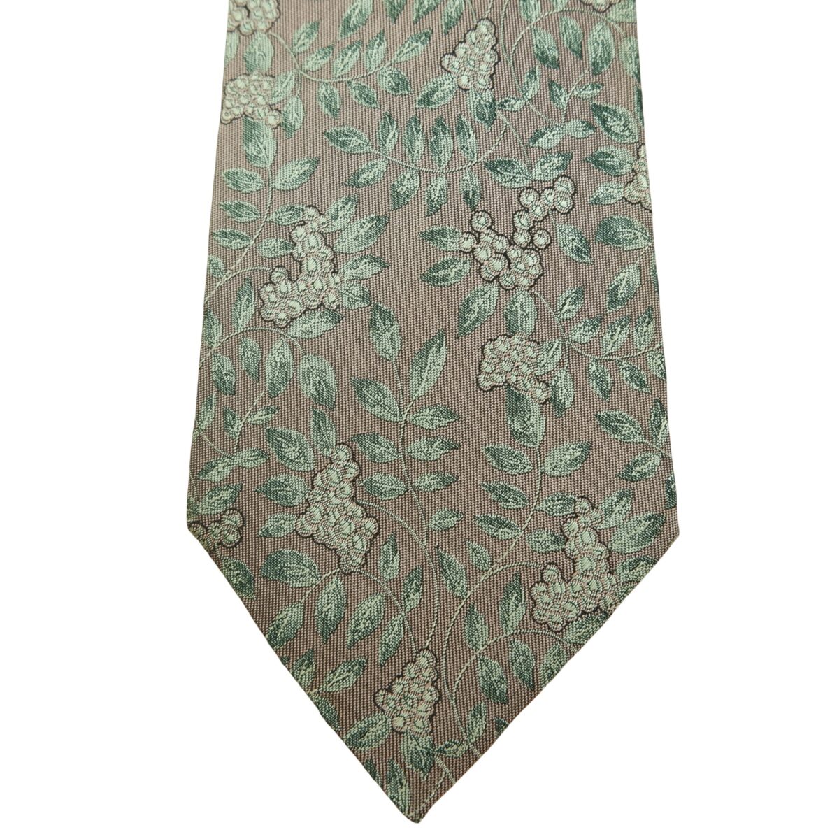 Yves Saint Laurent Tie Silk Gray Floral Pattern Japan (US Import Tax Included) | mesabb clothing Yves Saint Laurent Tie Silk Gray Floral Pattern Japan (US Import Tax Included) มุมที่ 6