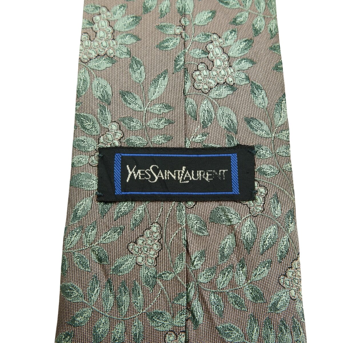 Yves Saint Laurent Tie Silk Gray Floral Pattern Japan (US Import Tax Included) | mesabb clothing Yves Saint Laurent Tie Silk Gray Floral Pattern Japan (US Import Tax Included) มุมที่ 9