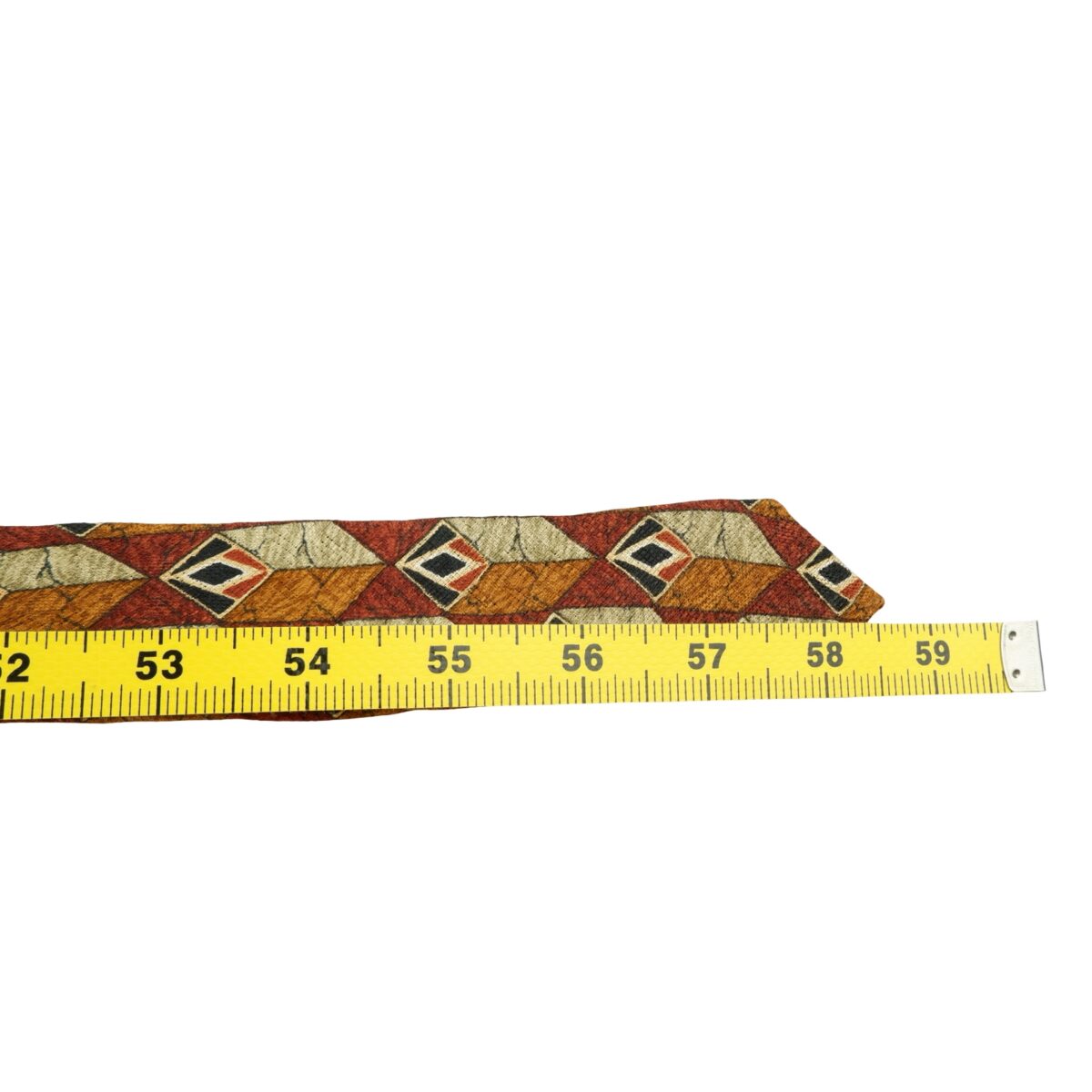 a16119 13 Ermenegildo Zegna Tie Silk Brown Geometric Italy (US Import Tax Included) มุมที่ 13