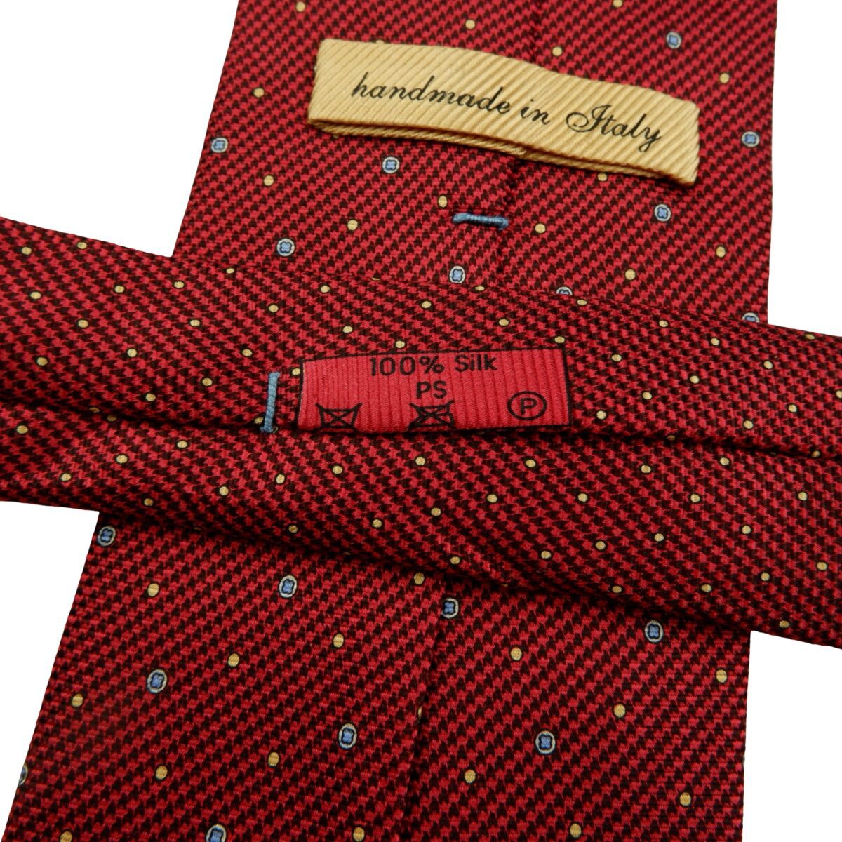 a16122 10 Dunhill Tie Silk Red Dot Geometric Italy (US Import Tax Included) มุมที่ 10