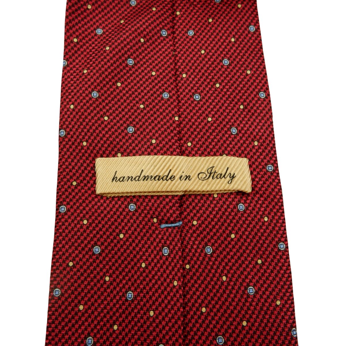 a16122 9 Dunhill Tie Silk Red Dot Geometric Italy (US Import Tax Included) มุมที่ 9