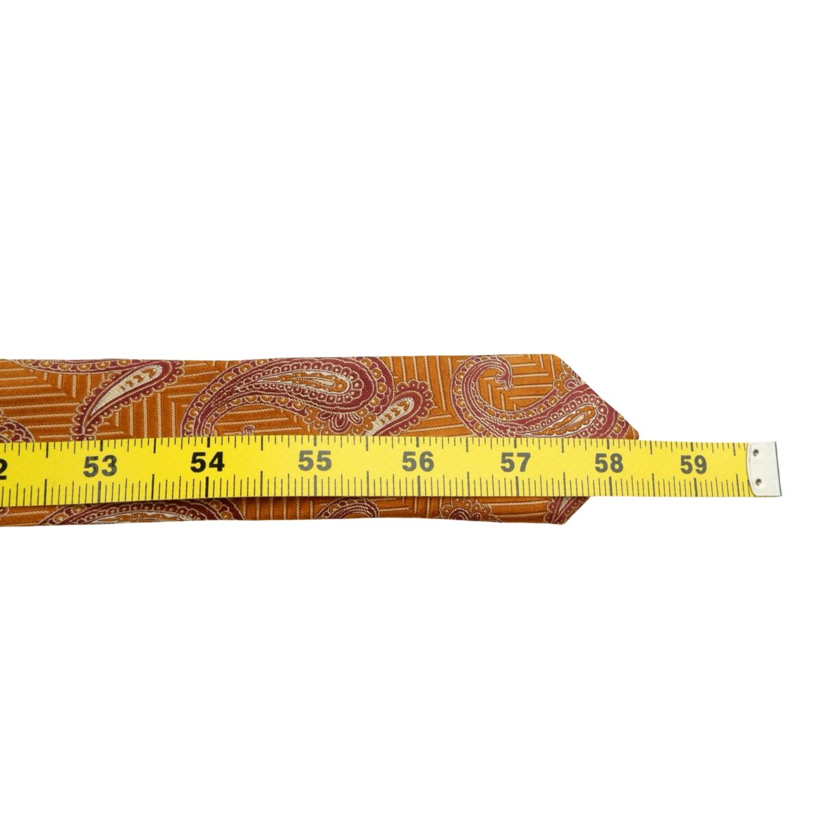 a16125 12 Ermenegildo Zegna Tie Silk Brown Paisley Pattern Italy (US Import Tax Included) มุมที่ 12