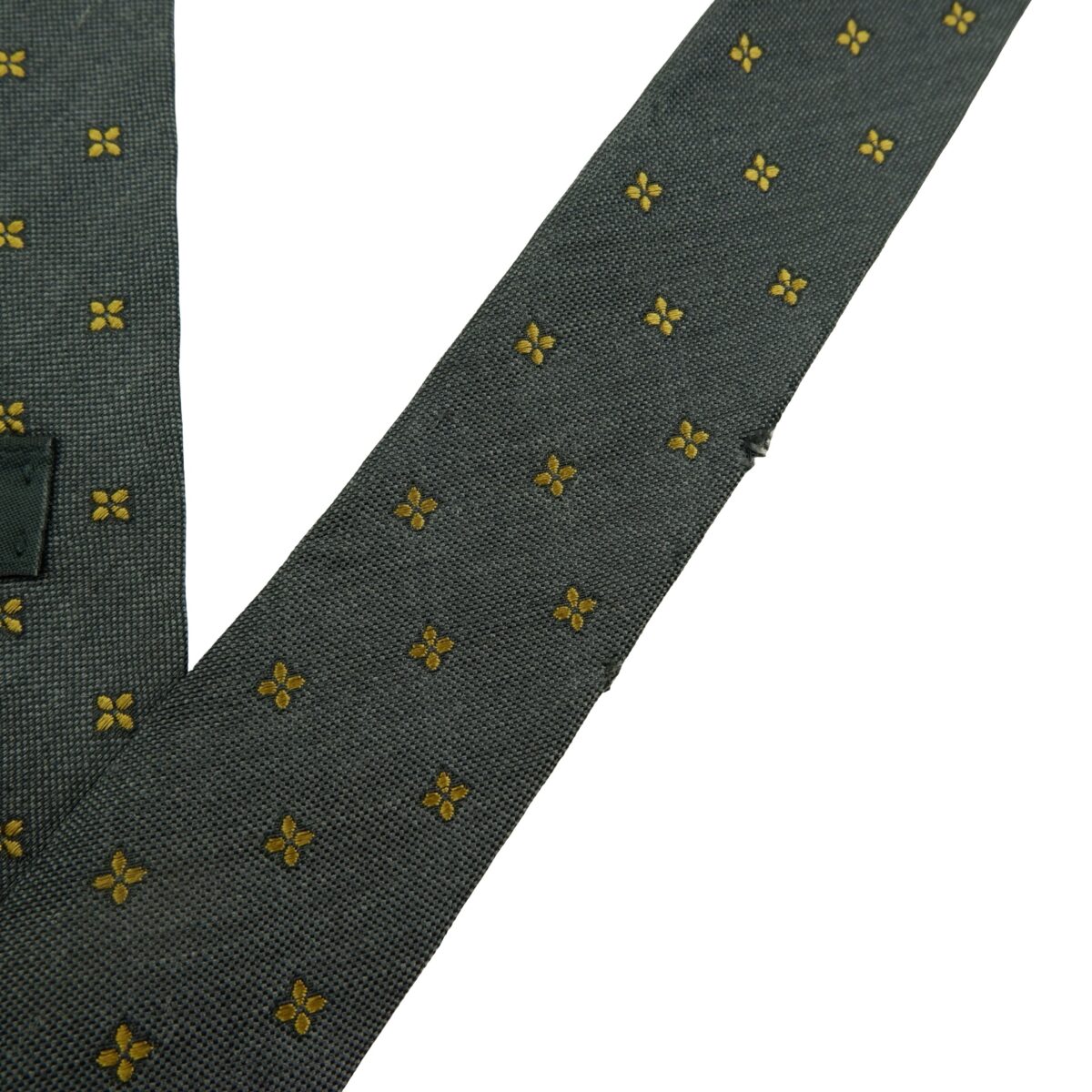Dunhill Tie Silk Wool Black Dark Gray Geometric England (US Import Tax Included) | mesabb clothing Dunhill Tie Silk Wool Black Dark Gray Geometric England (US Import Tax Included) มุมที่ 13