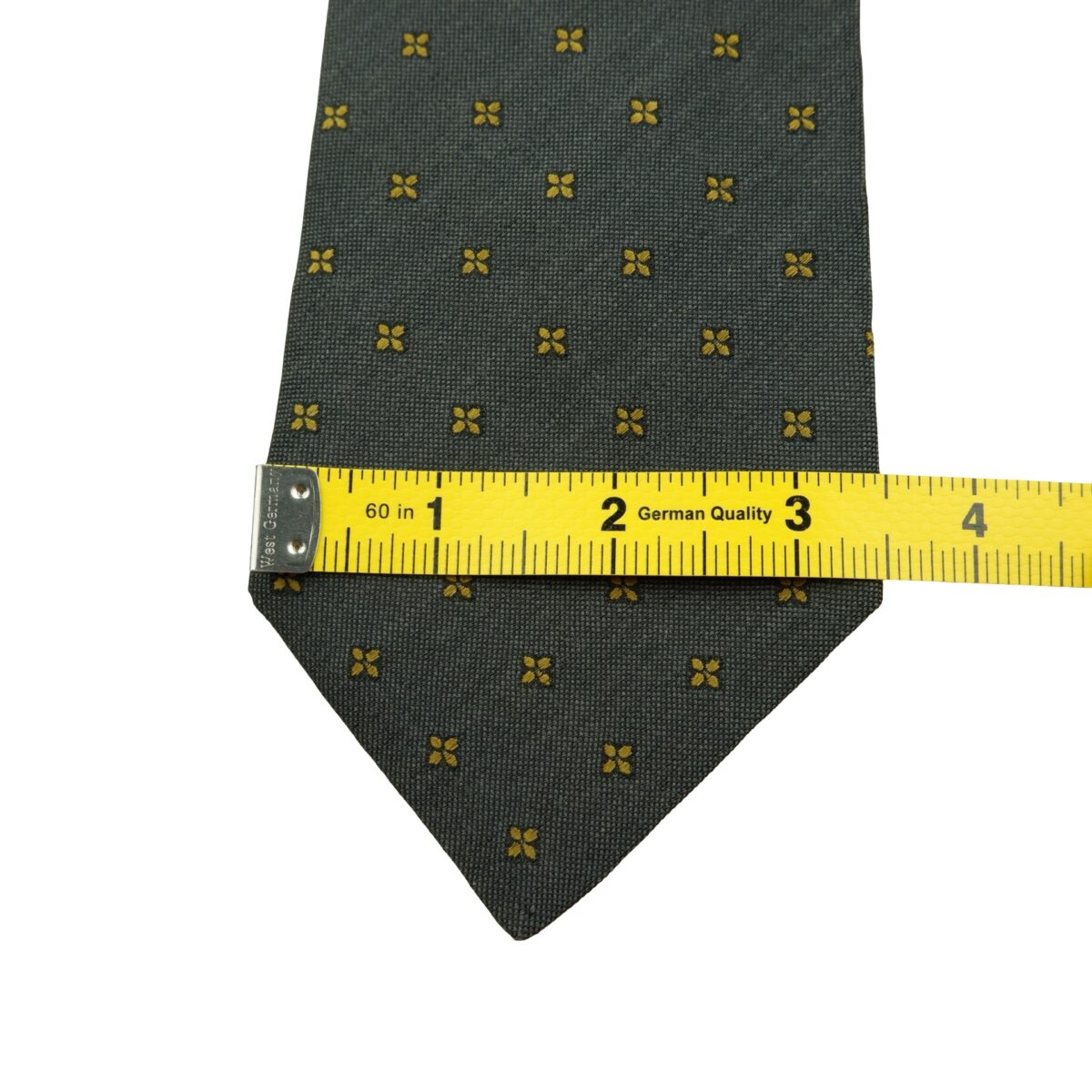 Dunhill Tie Silk Wool Black Dark Gray Geometric England (US Import Tax Included) | mesabb clothing Dunhill Tie Silk Wool Black Dark Gray Geometric England (US Import Tax Included) มุมที่ 15