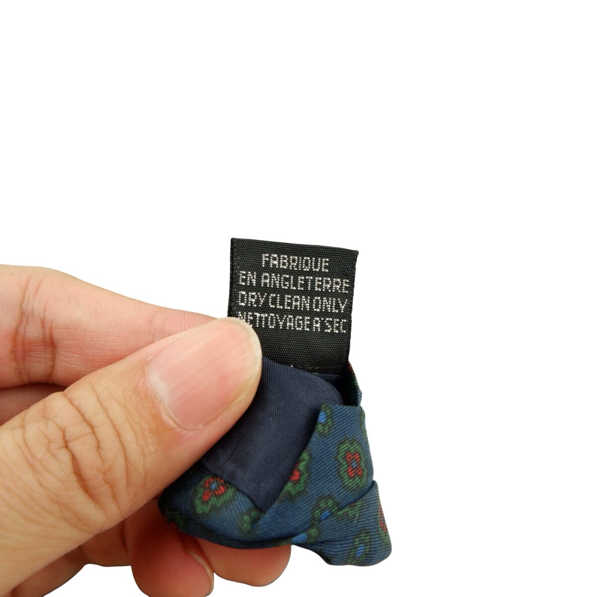a16144 11 Burberry Tie Silk Blue Geometric England (US Import Tax Included) มุมที่ 11