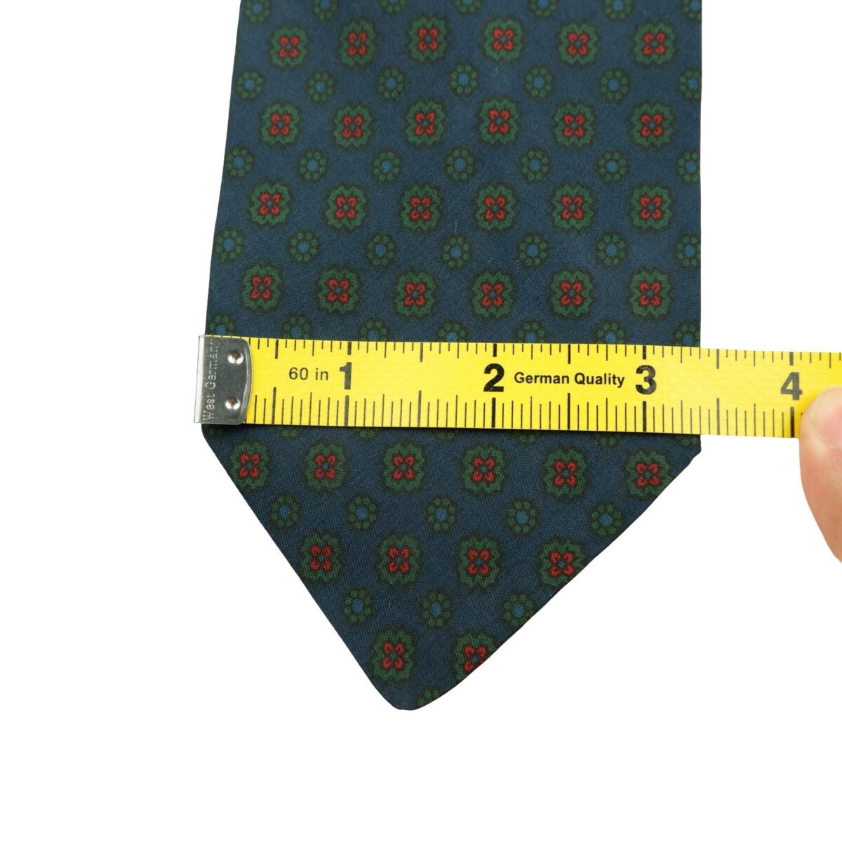 a16144 12 Burberry Tie Silk Blue Geometric England (US Import Tax Included) มุมที่ 12