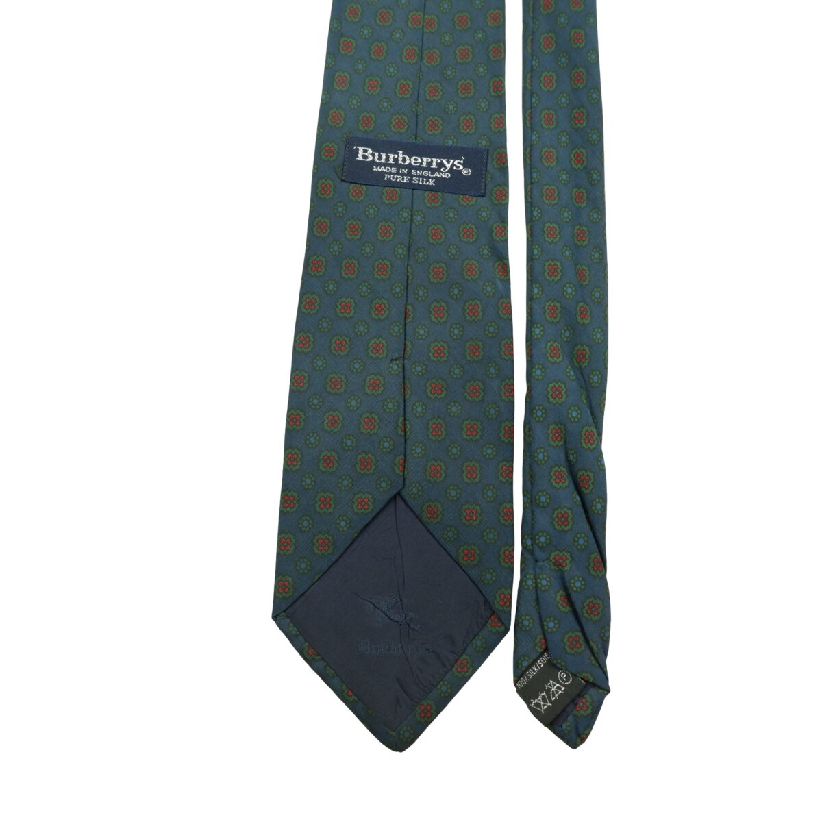 a16144 4 Burberry Tie Silk Blue Geometric England (US Import Tax Included) มุมที่ 4
