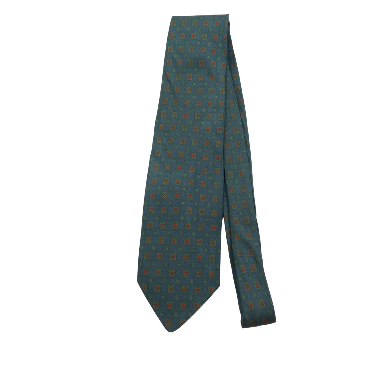 a16144 5 Burberry Tie Silk Blue Geometric England (US Import Tax Included) มุมที่ 5
