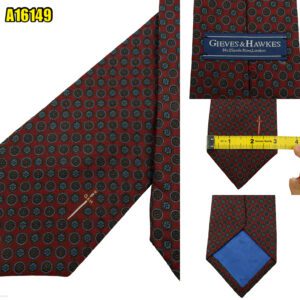 Gieves & Hawkes Tie Silk Brown Geometric unknown (US Import Tax Included) มุมที่ 1