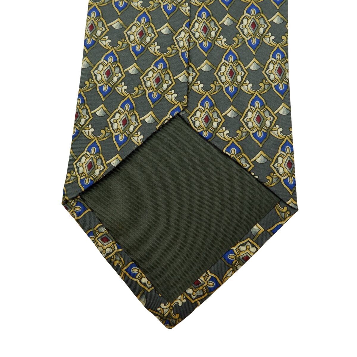 a16153 8 Christian Dior Tie Silk Gray Geometric Canada (US Import Tax Included) มุมที่ 8