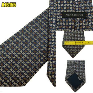 Nina Ricci Tie Silk Black Dog Pattern Korea (US Import Tax Included) มุมที่ 1