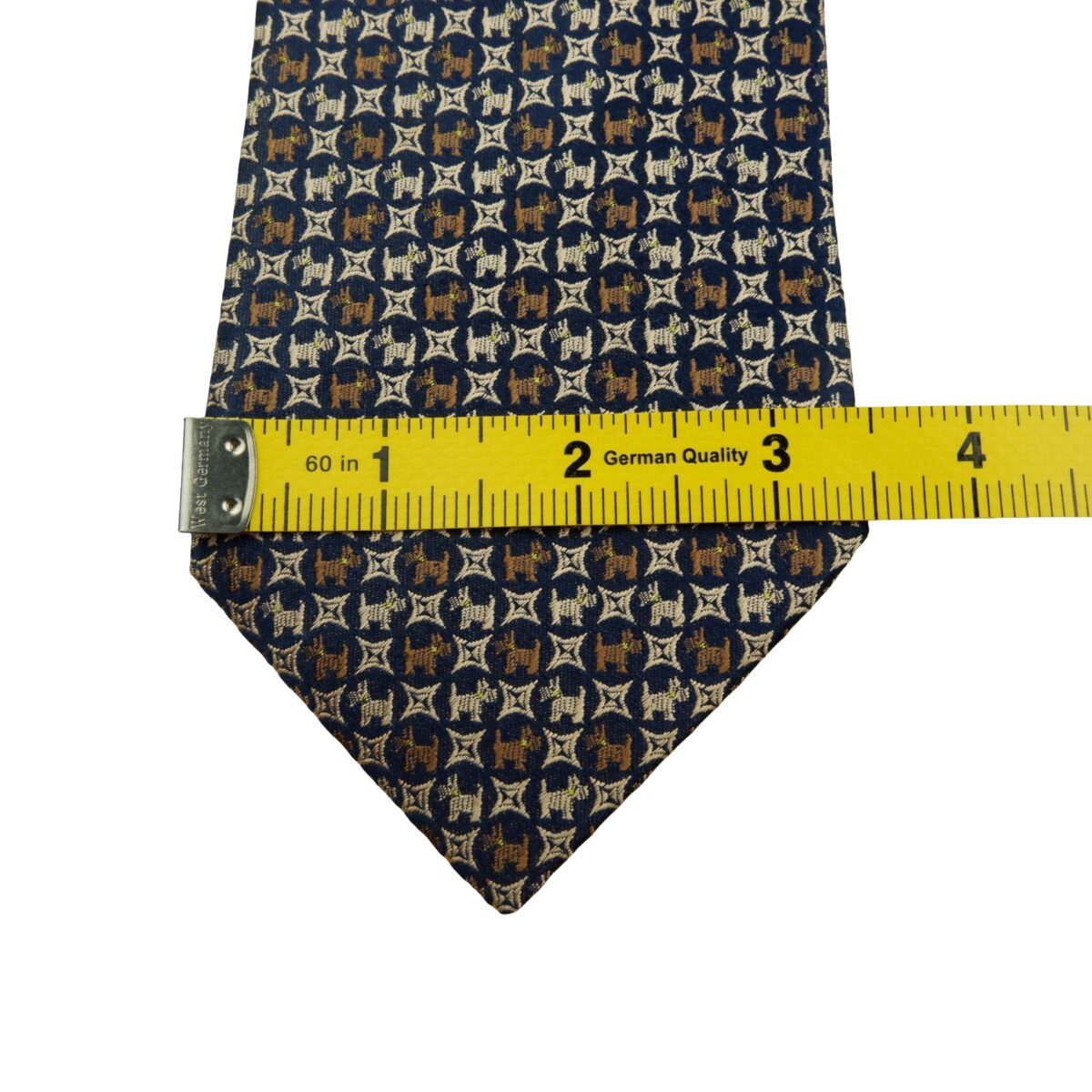 a16155 12 Nina Ricci Tie Silk Black Dog Pattern Korea (US Import Tax Included) มุมที่ 12