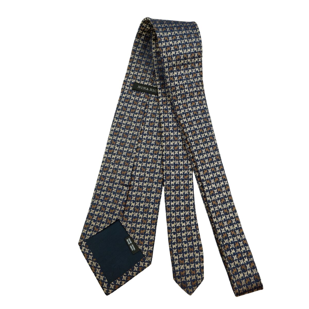 a16155 7 Nina Ricci Tie Silk Black Dog Pattern Korea (US Import Tax Included) มุมที่ 7