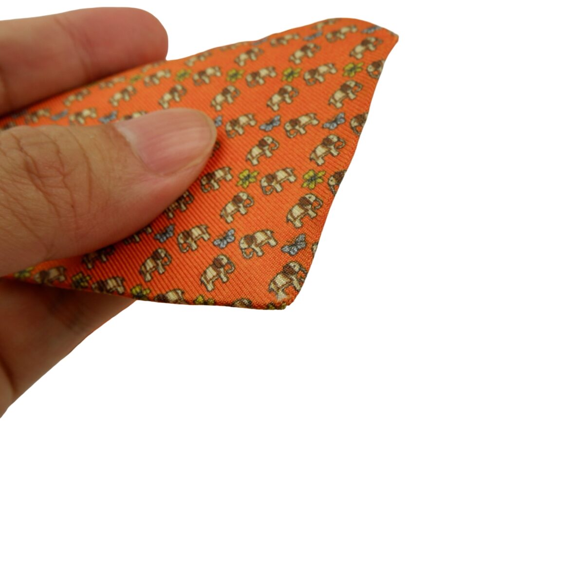 Jim Thompson Tie Silk Orange Animal Pattern Thailand (US Import Tax Included) | mesabb clothing Jim Thompson Tie Silk Orange Animal Pattern Thailand (US Import Tax Included) มุมที่ 13