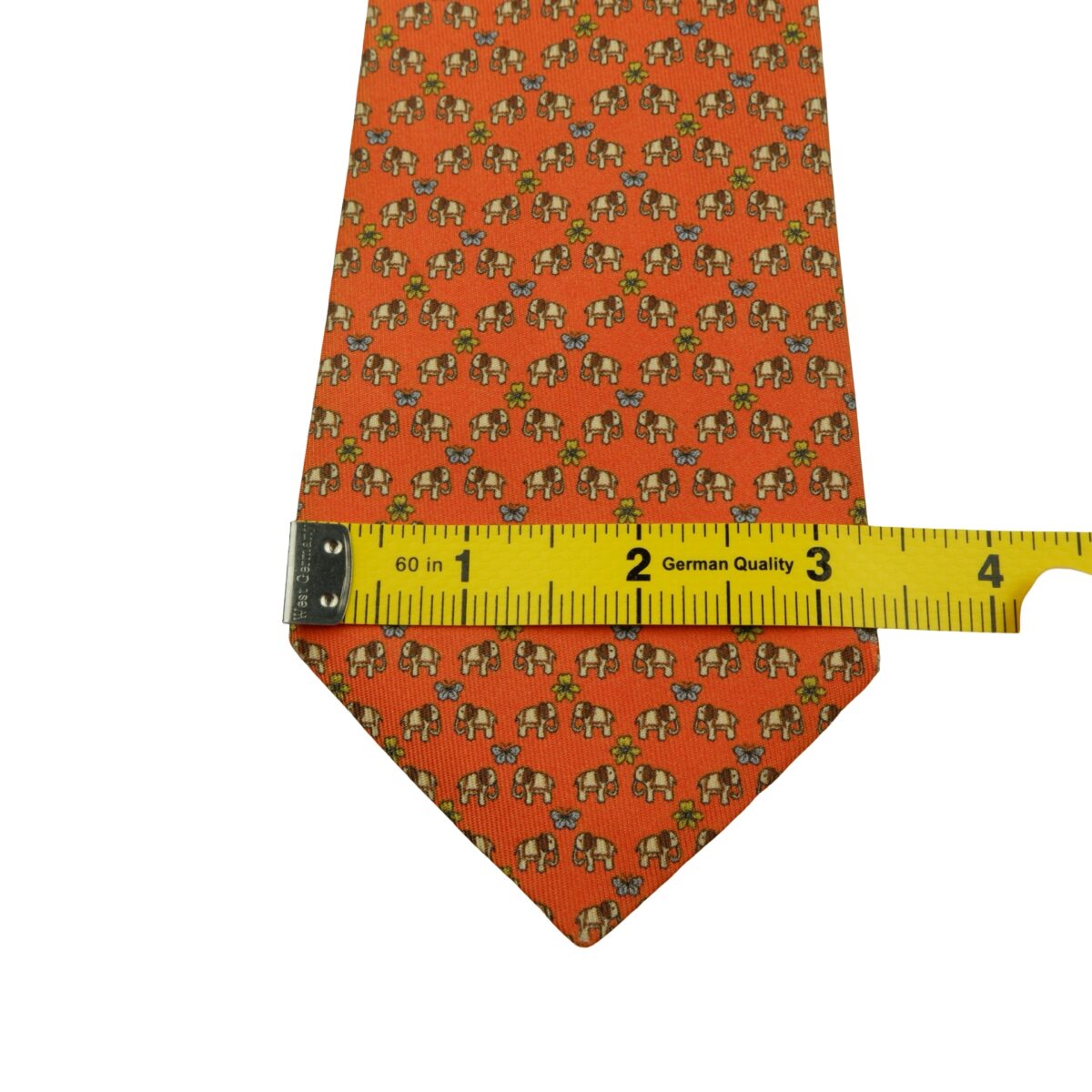 Jim Thompson Tie Silk Orange Animal Pattern Thailand (US Import Tax Included) | mesabb clothing Jim Thompson Tie Silk Orange Animal Pattern Thailand (US Import Tax Included) มุมที่ 16