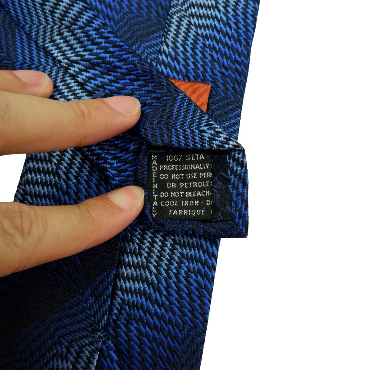 a16163 10 Missoni Tie Silk Blue Zigzag Pattern Italy (US Import Tax Included) มุมที่ 10