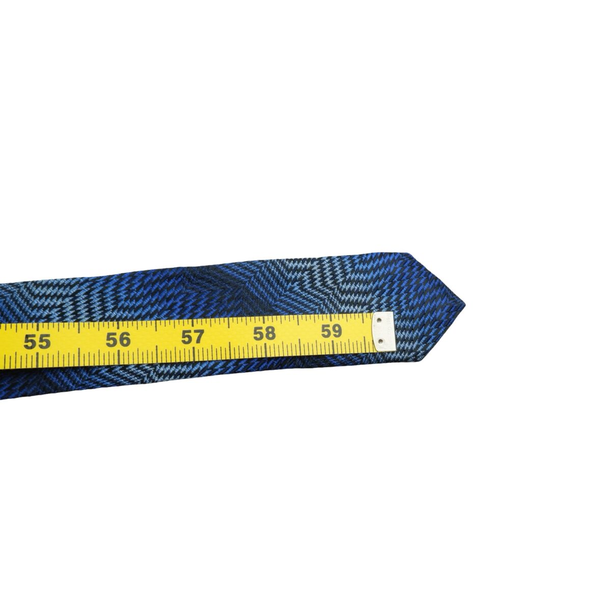 a16163 13 Missoni Tie Silk Blue Zigzag Pattern Italy (US Import Tax Included) มุมที่ 13