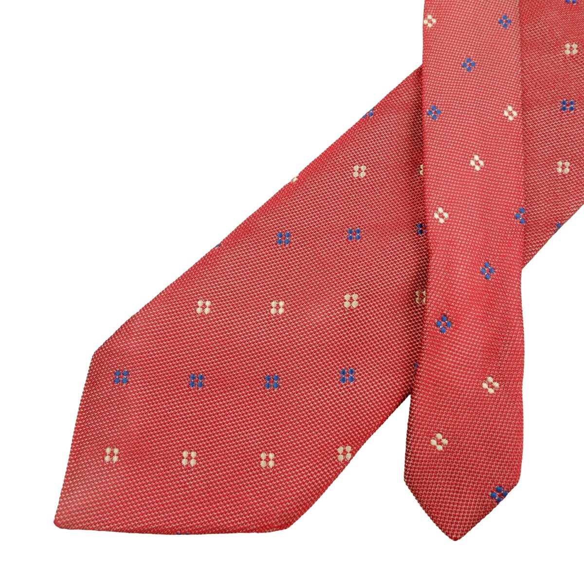 a16167 2 Paul Smith Tie Silk Red Geometric Italy (US Import Tax Included) มุมที่ 2