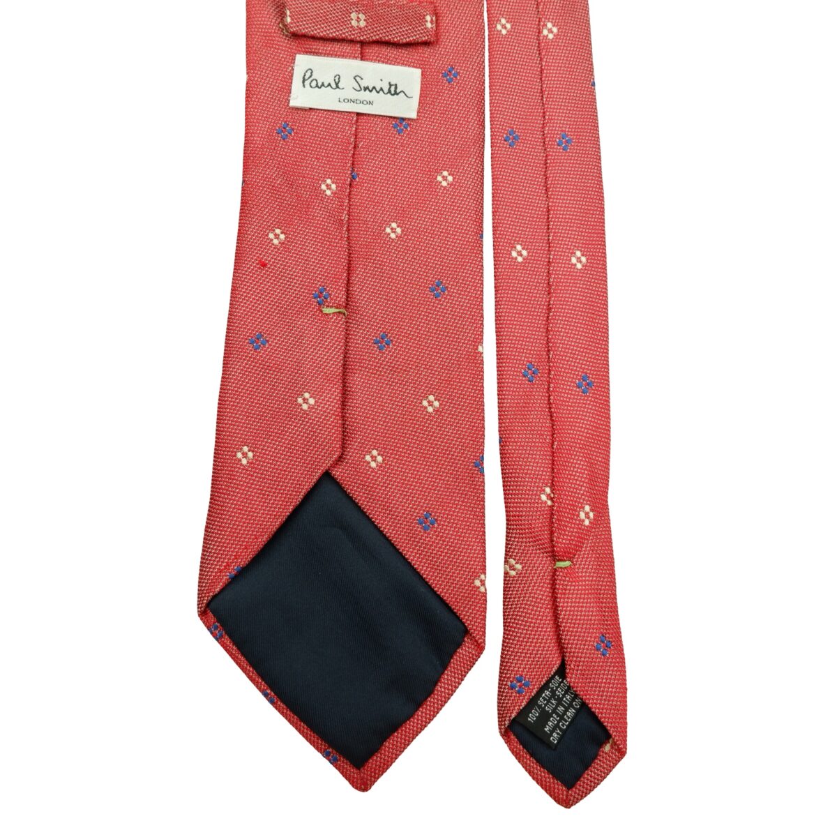 a16167 4 Paul Smith Tie Silk Red Geometric Italy (US Import Tax Included) มุมที่ 4