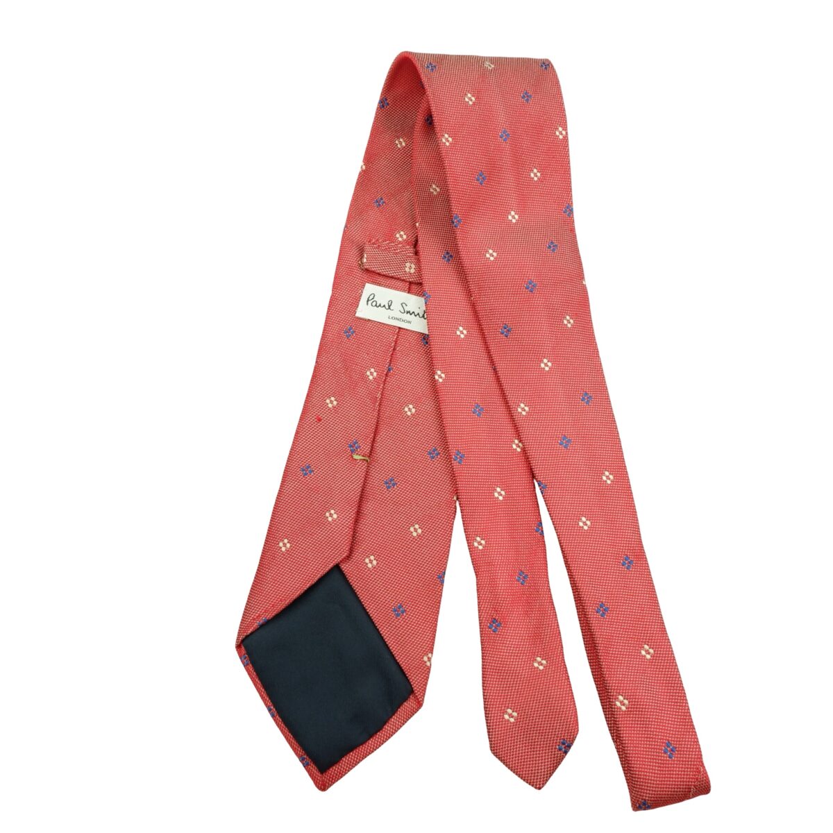 a16167 7 Paul Smith Tie Silk Red Geometric Italy (US Import Tax Included) มุมที่ 7