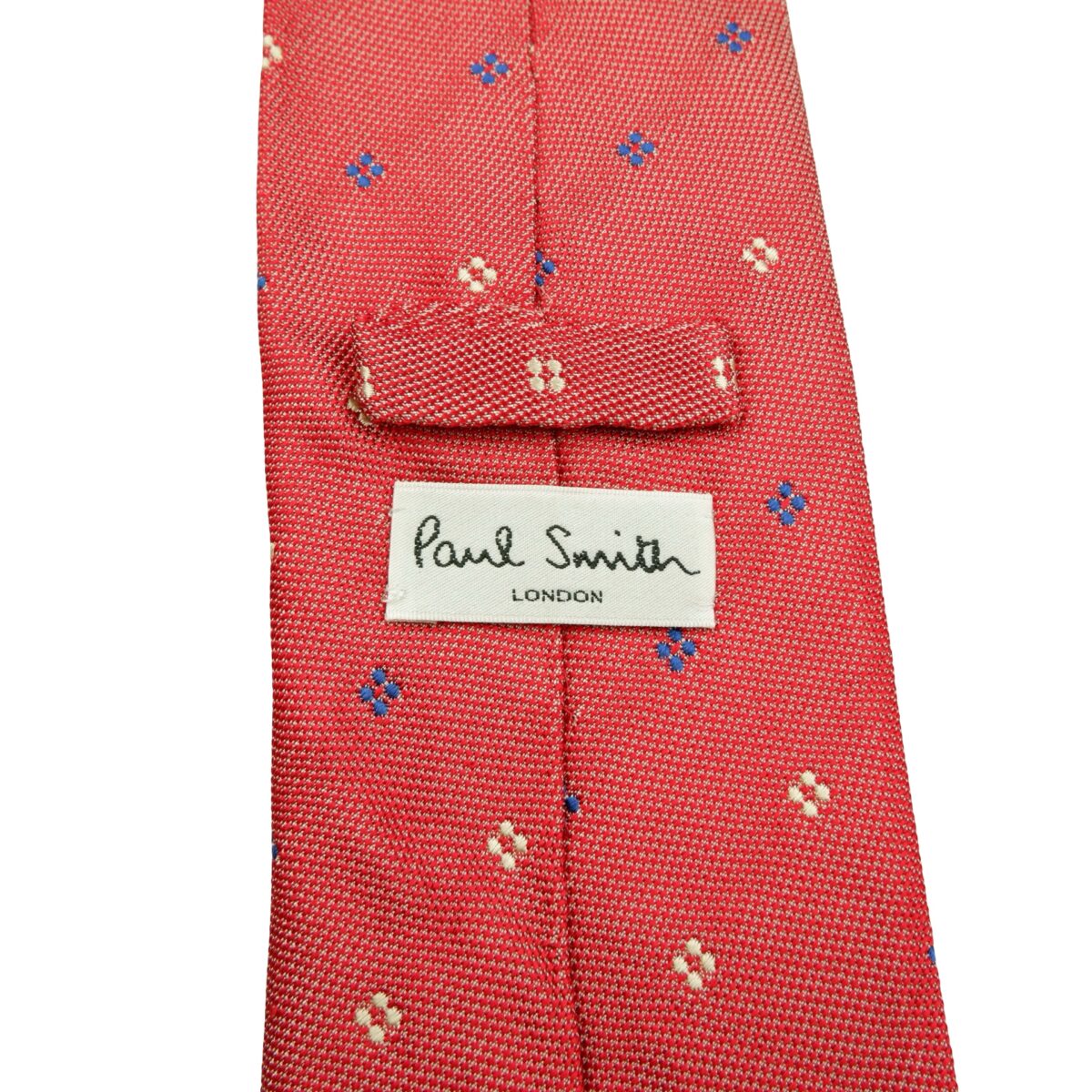 a16167 9 Paul Smith Tie Silk Red Geometric Italy (US Import Tax Included) มุมที่ 9