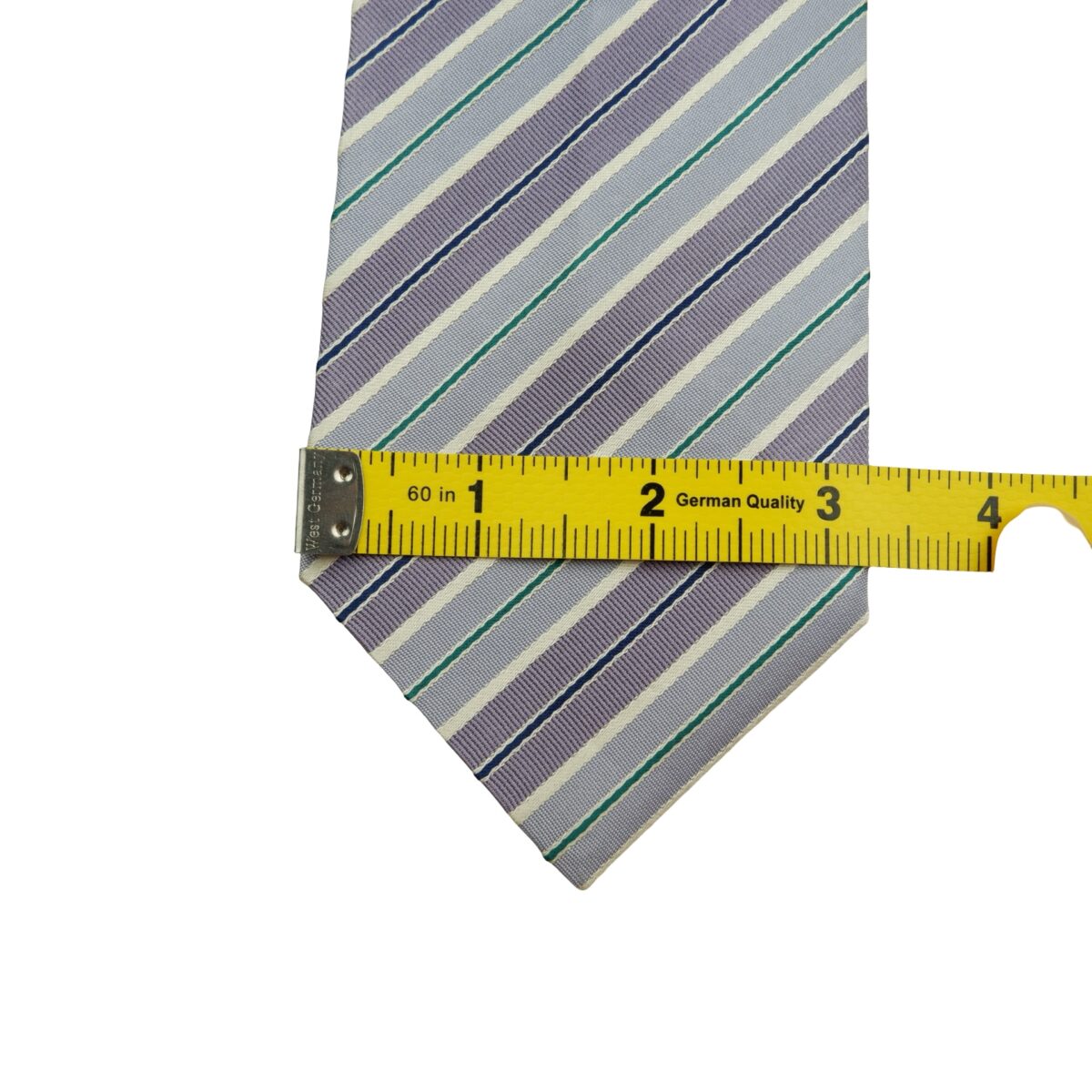 a16169 12 Paul Smith Tie Silk Purple Blue Stripe Italy (US Import Tax Included) มุมที่ 12