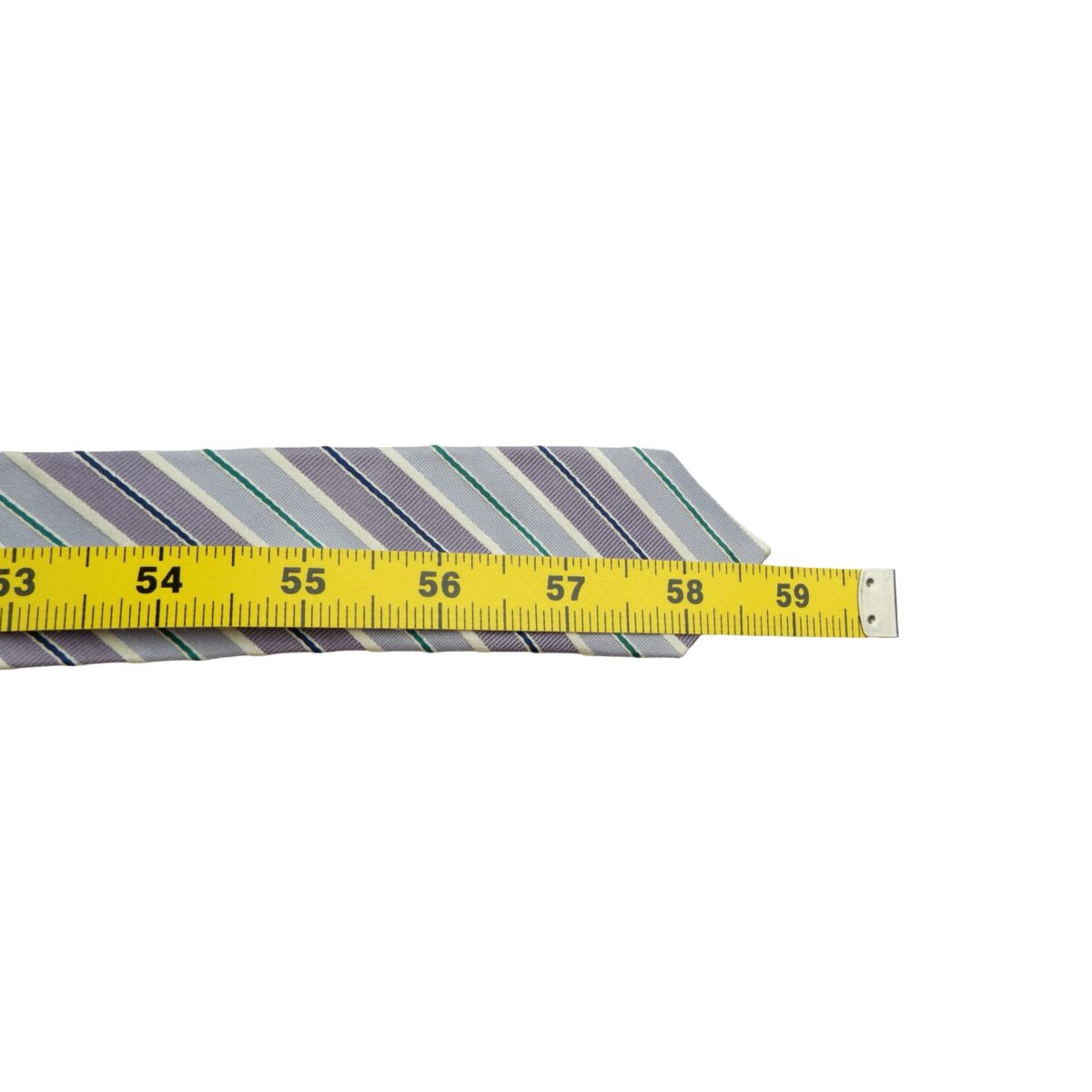 a16169 13 Paul Smith Tie Silk Purple Blue Stripe Italy (US Import Tax Included) มุมที่ 13