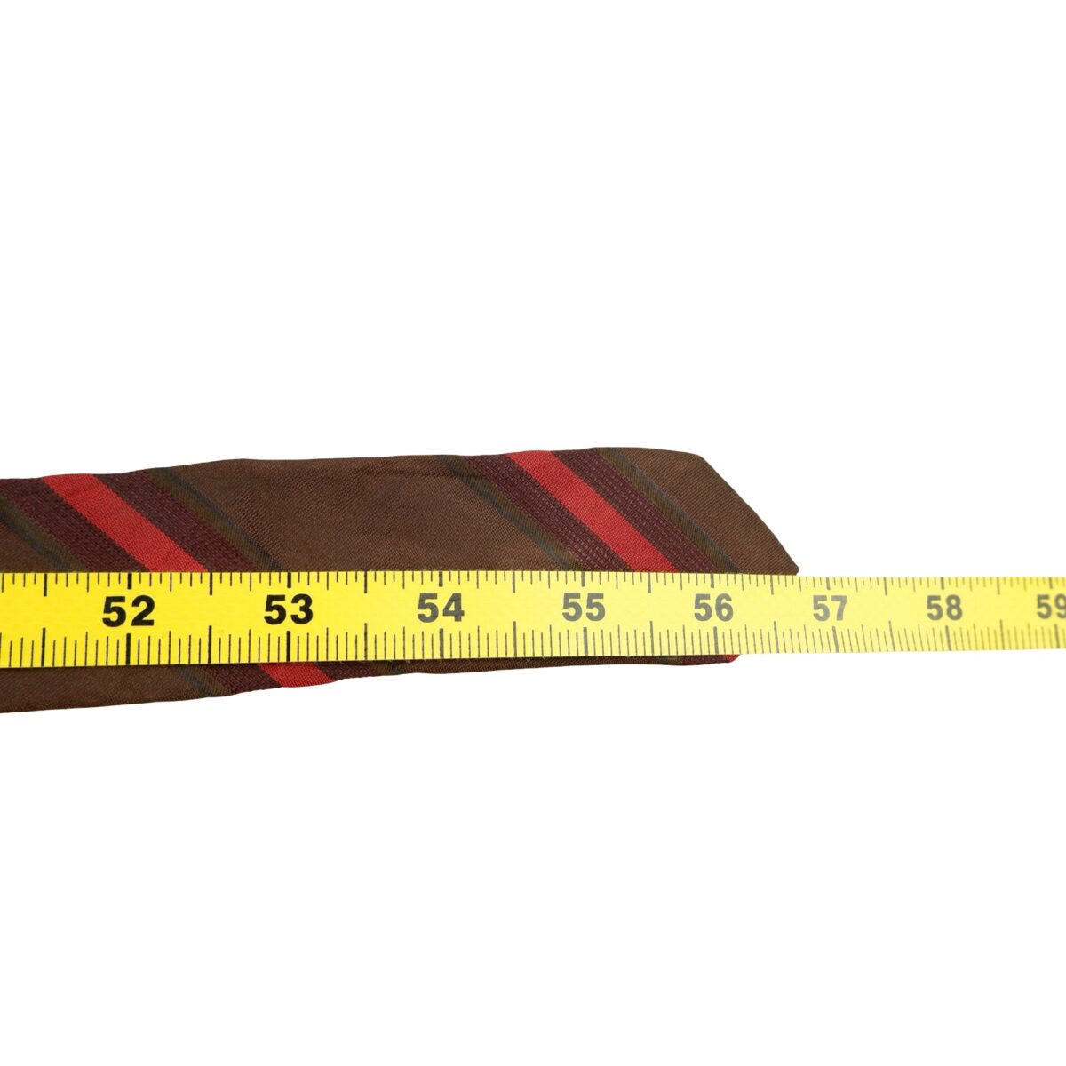 a16180 13 Hugo Boss Tie Silk Brown Stripe Italy (US Import Tax Included) มุมที่ 13