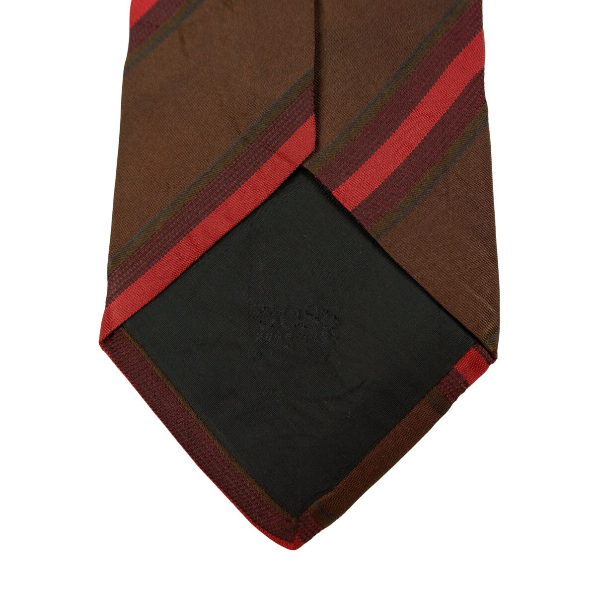 a16180 8 Hugo Boss Tie Silk Brown Stripe Italy (US Import Tax Included) มุมที่ 8