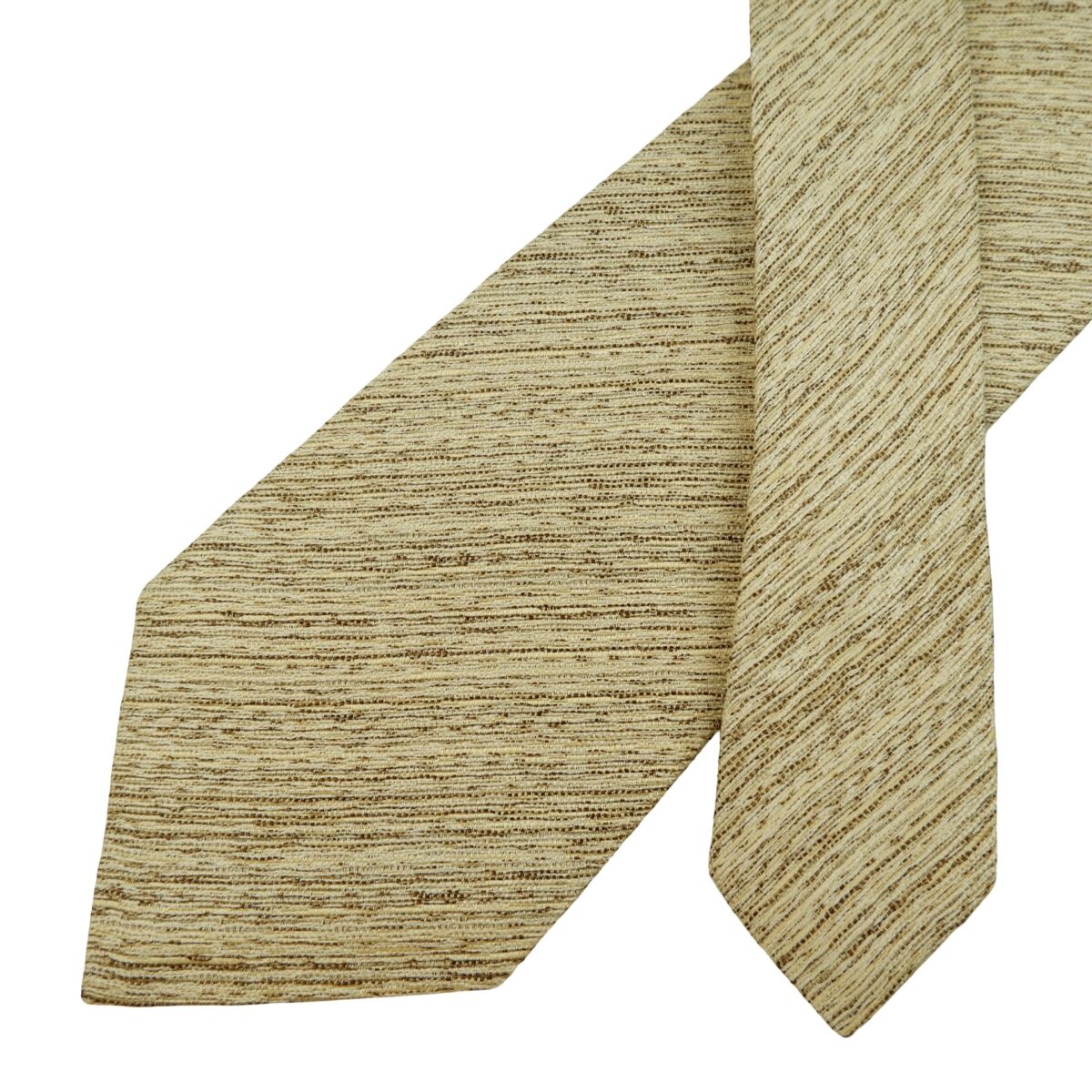 a16183 2 Armani Collezioni Tie Silk Beige Stripe Italy (US Import Tax Included) มุมที่ 2