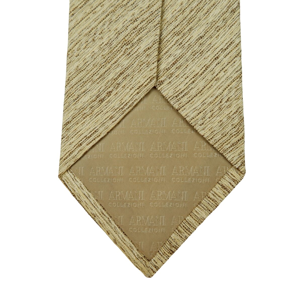 a16183 8 Armani Collezioni Tie Silk Beige Stripe Italy (US Import Tax Included) มุมที่ 8