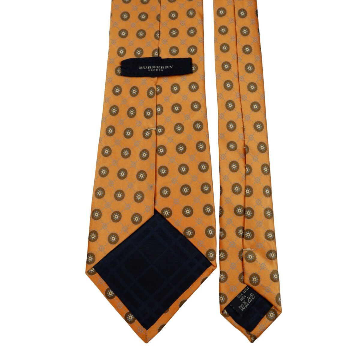 a16188 4 Burberry Tie Silk Orange Geometric Italy (US Import Tax Included) มุมที่ 4