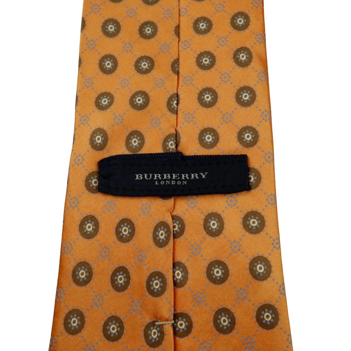 a16188 9 Burberry Tie Silk Orange Geometric Italy (US Import Tax Included) มุมที่ 9