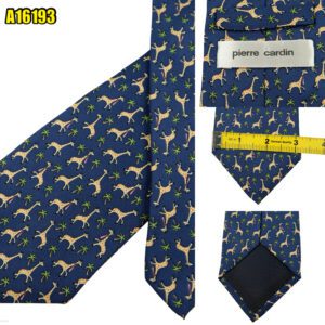 Pierre Cardin Tie Silk Blue Animal Pattern China (US Import Tax Included) มุมที่ 1
