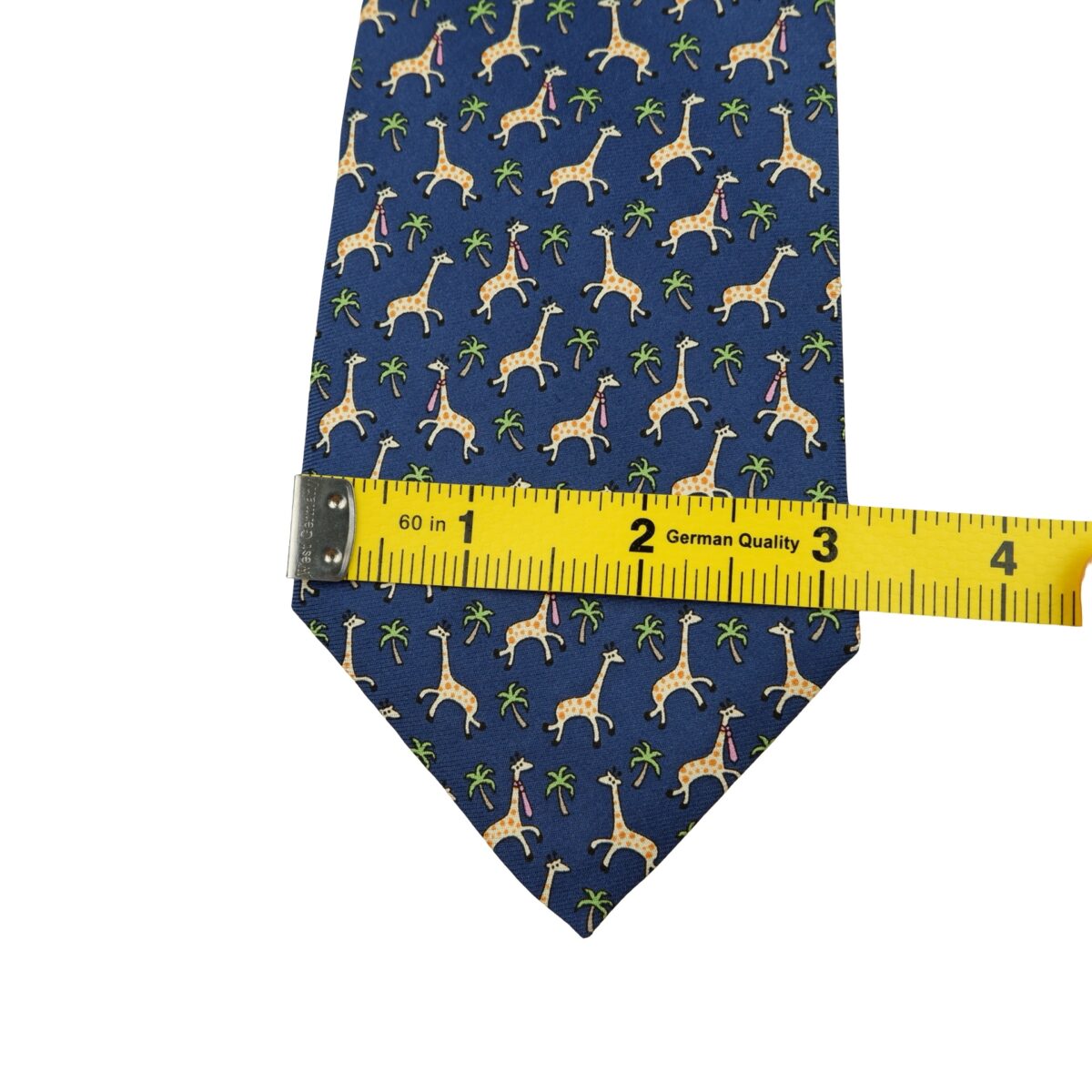 a16193 12 Pierre Cardin Tie Silk Blue Animal Pattern China (US Import Tax Included) มุมที่ 12