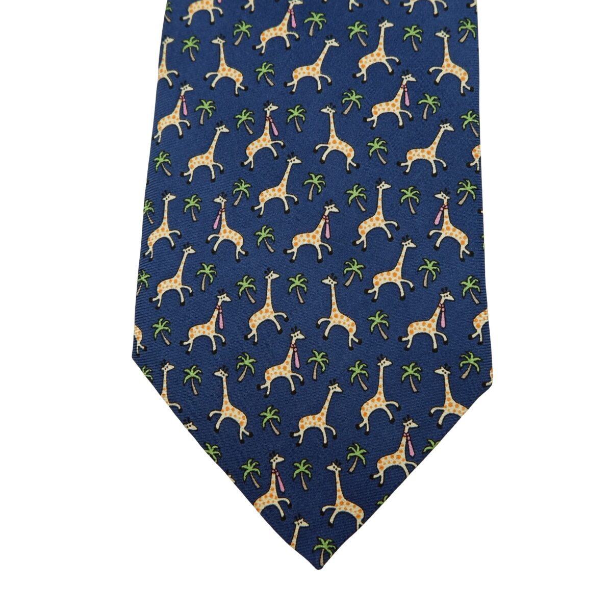 a16193 6 Pierre Cardin Tie Silk Blue Animal Pattern China (US Import Tax Included) มุมที่ 6