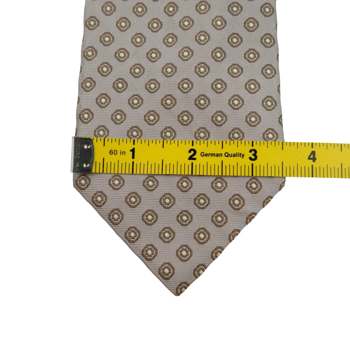 a16198 12 Pierre Cardin Tie Silk Gray Geometric Italy (US Import Tax Included) มุมที่ 12