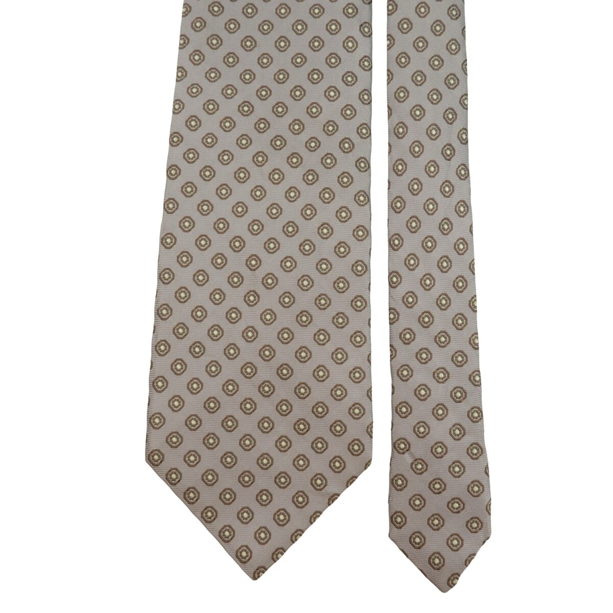 a16198 3 Pierre Cardin Tie Silk Gray Geometric Italy (US Import Tax Included) มุมที่ 3