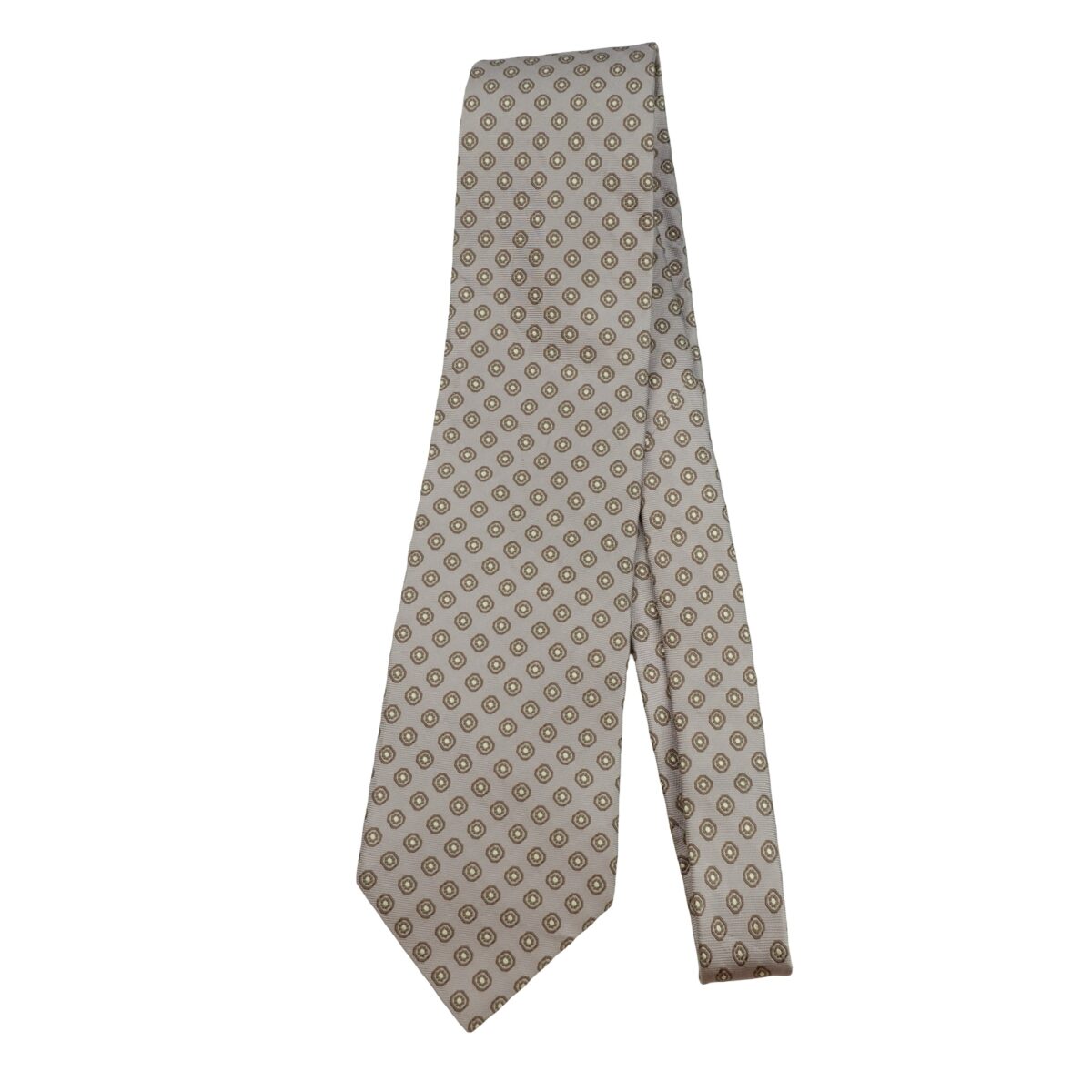 a16198 5 Pierre Cardin Tie Silk Gray Geometric Italy (US Import Tax Included) มุมที่ 5