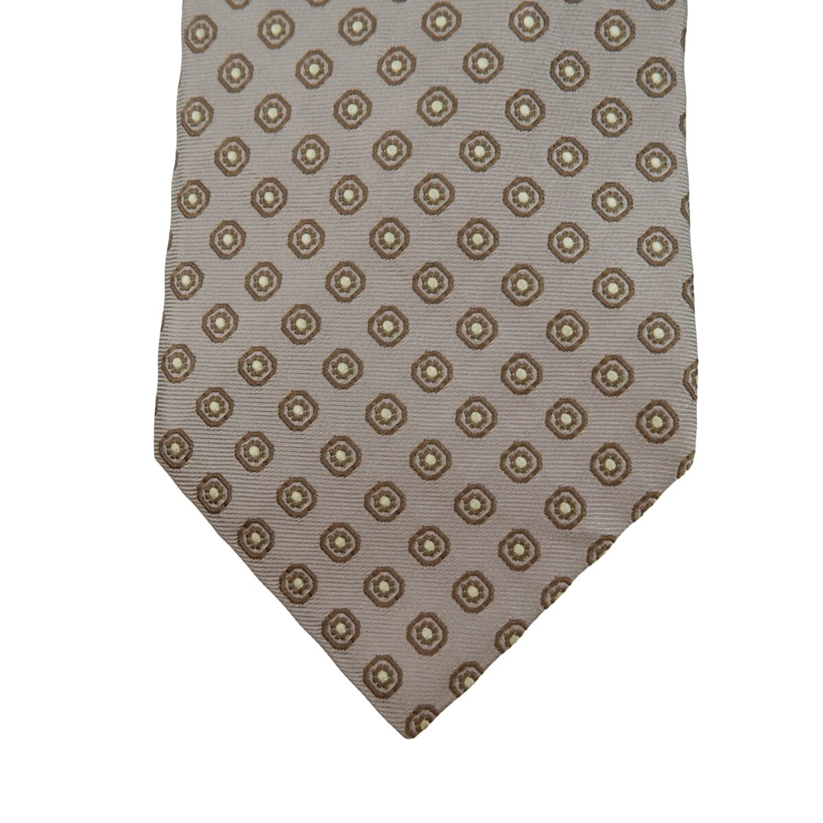a16198 6 Pierre Cardin Tie Silk Gray Geometric Italy (US Import Tax Included) มุมที่ 6
