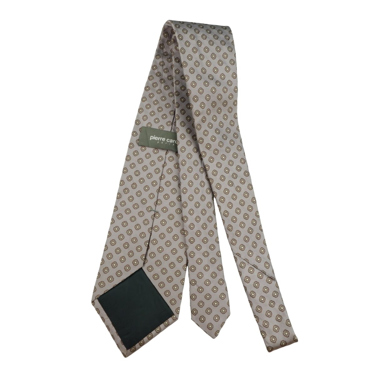 a16198 7 Pierre Cardin Tie Silk Gray Geometric Italy (US Import Tax Included) มุมที่ 7