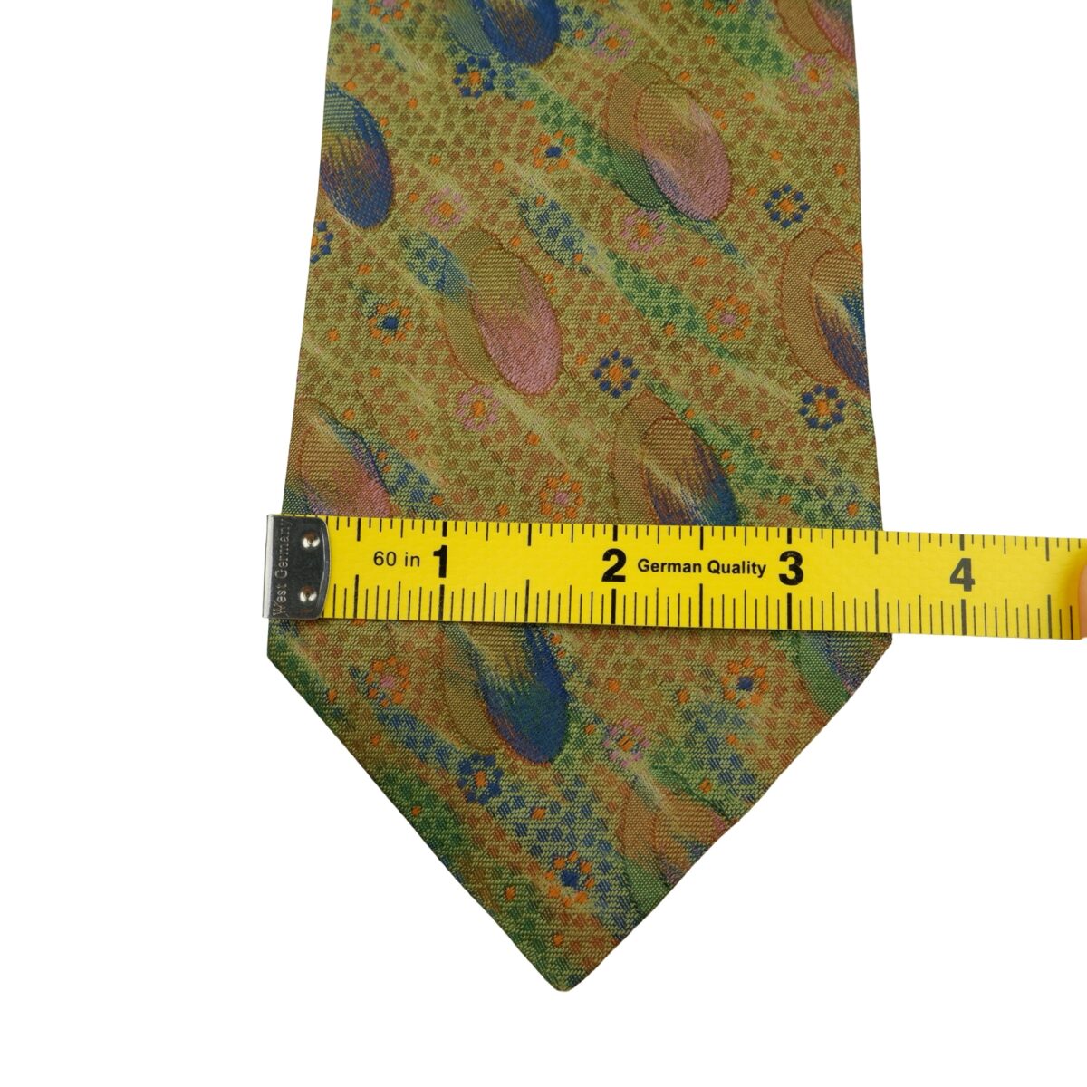 a16201 11 Missoni Tie Silk Green Abstract Pattern Italy (US Import Tax Included) มุมที่ 11
