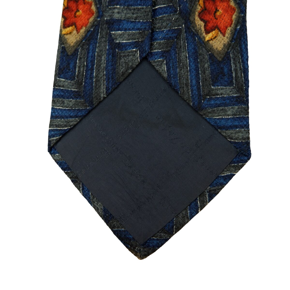 a16203 8 Ermenegildo Zegna Tie Silk Blue Geometric Italy (US Import Tax Included) มุมที่ 8