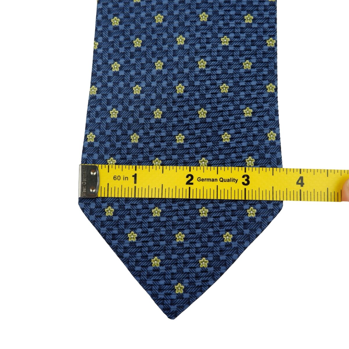 a16207 12 Dunhill Tie Silk Blue Floral Pattern Italy (US Import Tax Included) มุมที่ 12